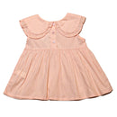 Peach Peterpan Collar Dobby Blouse-2