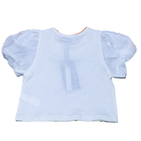 White Puff Sleeves Party T-Shirt