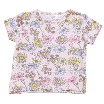 Pink All Over Print Pyjama Set Pale - 0