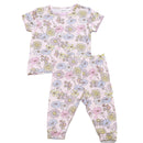 Pink All Over Print Pyjama Set Pale-1