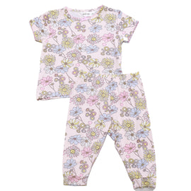 Pink All Over Print Pyjama Set Pale