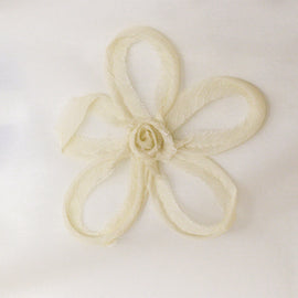 Ivory All Over Flower Patch Work Dress Ivory - 0