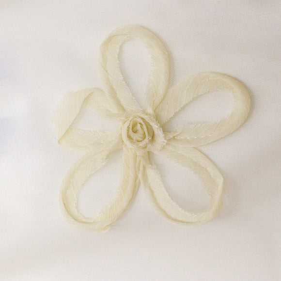 Ivory All Over Flower Patch Work Dress Ivory