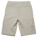 Grey Slant Cargo Pocket Pullon Shorts-2