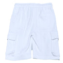 White Cargo Active Shorts White-3