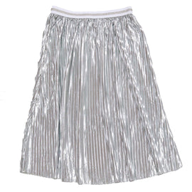 Silver Pleated Skirts
