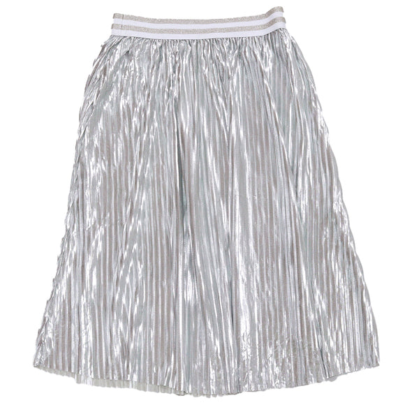 Silver Pleated Skirts