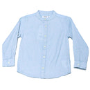 Boys Junior L S Roll Up Mandarin Shirt-1