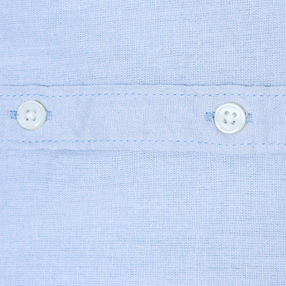 Boys Junior L S Roll Up Mandarin Shirt