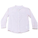 Boys Junior L S Roll Up Mandarin Shirt-1