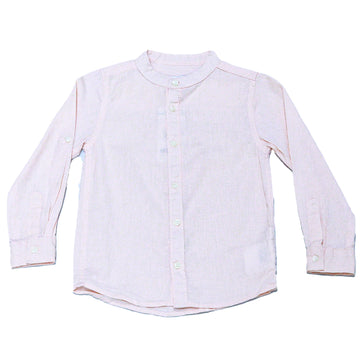 Boys Junior L S Roll Up Mandarin Shirt REDTAG
