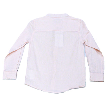 Boys Junior L S Roll Up Mandarin Shirt REDTAG