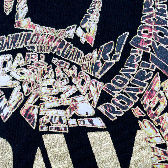 Black Lion Print Tshirt Black