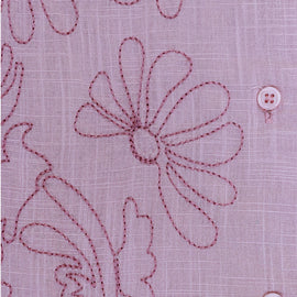 Dusty Pink Embroidery Shirt Pale - 0