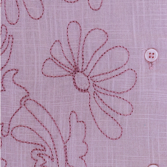 Dusty Pink Embroidery Shirt Pale