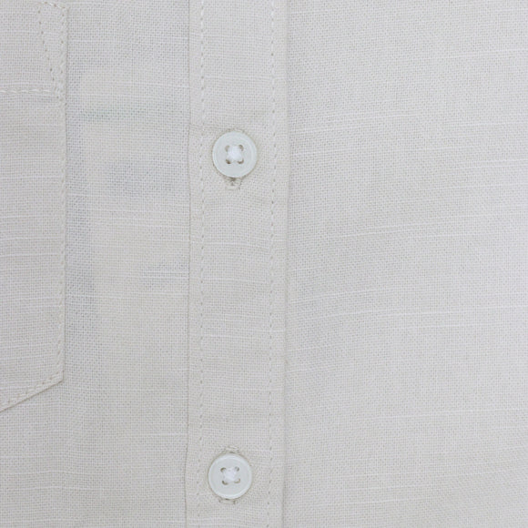 Beige Mandarin Collar Long Sleeve Shirt