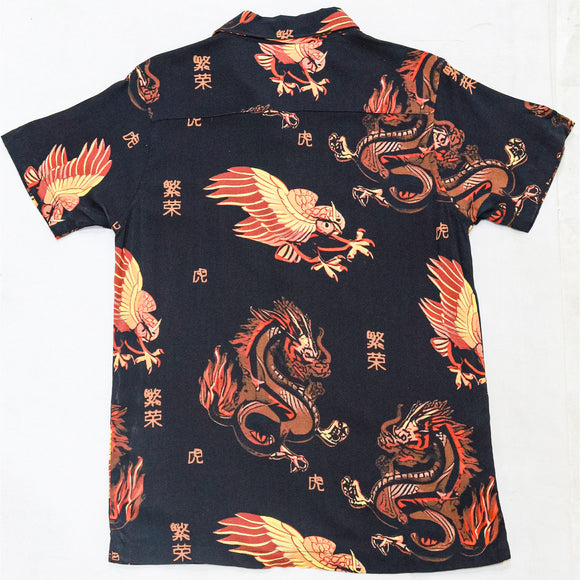 Black Animal Print Aop Shirt Black