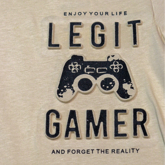 Beige Ape Face Emboss Tee