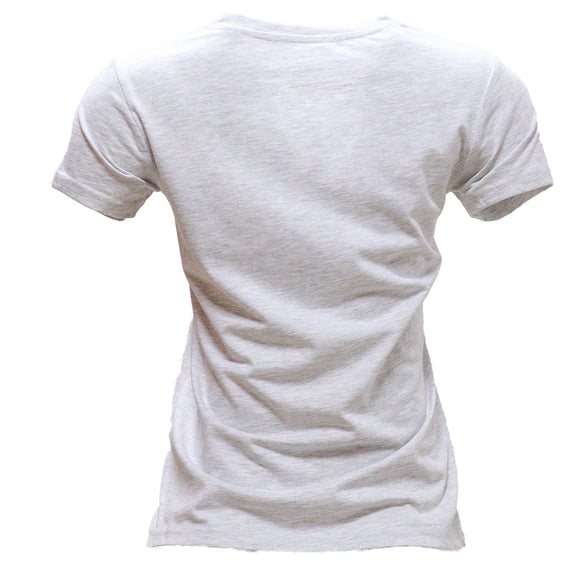 Grey Melange Brooklyn Printed T Shirt