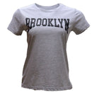 Grey Melange Brooklyn Printed T Shirt-1