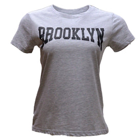 Grey Melange Brooklyn Printed T Shirt
