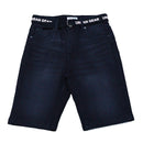 Black 5 Pocket Belted Denim Shorts-1