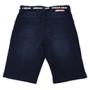 Black 5 Pocket Belted Denim Shorts-3