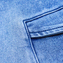 Light Wash Cargo Pocket Pullon Knit Denim Shorts Light Wash 15 16 Years-2