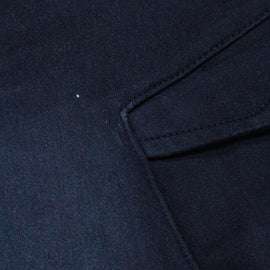 Black Cargo Pocket Pullon Knit Denim Shorts - 0