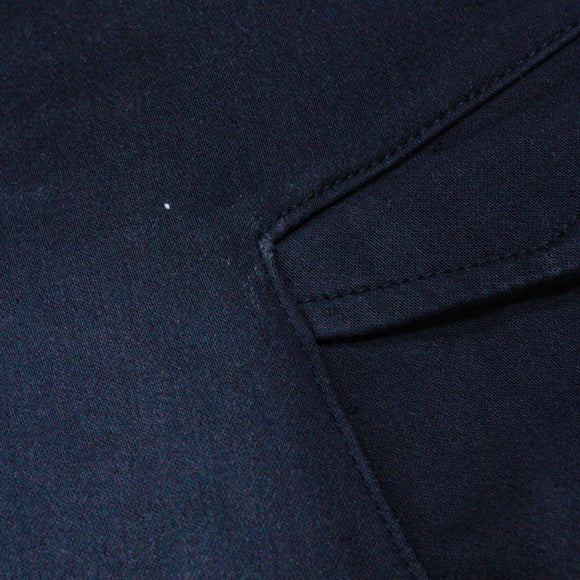 Black Cargo Pocket Pullon Knit Denim Shorts