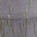 Pink Gold Lurex Tiered Dress Pale Pink-2