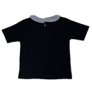 Black Collared Top Wednesday Black-2