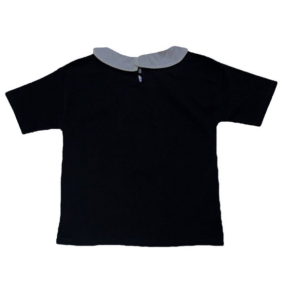 Black Collared Top Wednesday Black