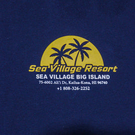 Black Seavillage City Place Front And Back Print Oversize Tee - 0