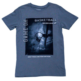 Dark Grey Cheetah Emboss Animal Print Tee Dark