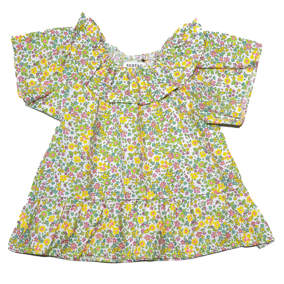 White Floral Aop Blouse