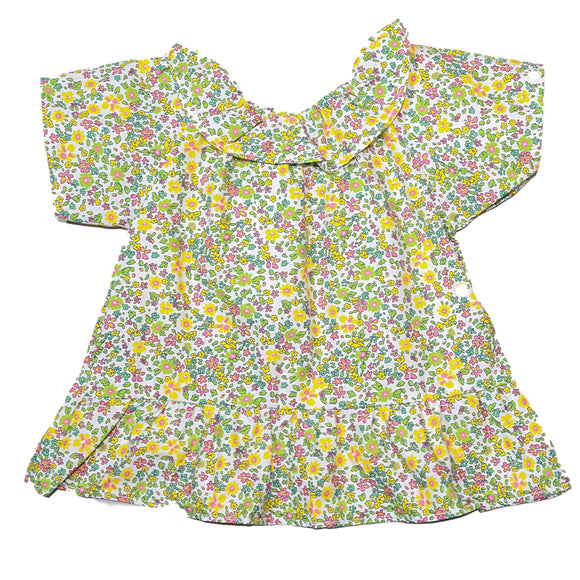 White Floral Aop Blouse