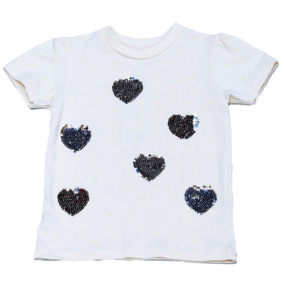 Beige Sequins Aop T Shirt