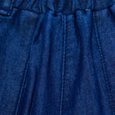 Dark Wash Solid Lace Pockets Jeans-3