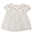 Beige Embroidered Yoke Blouse Beige-1