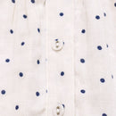 Beige Polkadot Button Front Blouse-2