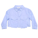 Blue Chambray Button Front Blouse-1
