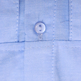 Blue Chambray Button Front Blouse - 0