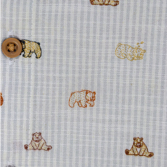 White Bow Tie Aop Short Sleeve Shirt