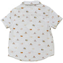 White Bow Tie Aop Short Sleeve Shirt-2