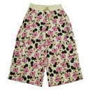 Cream Mickey Mouse Aop Wideleg Pants With Cargo Pocket-1