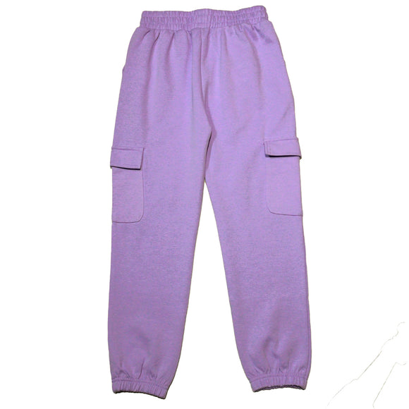 Purple Interlock Jogger With Print