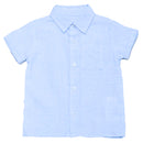 Blue Stripe Seersucker Resort Short Slv Shirt-1