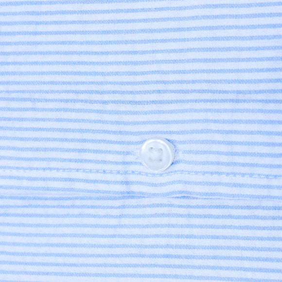 Blue Stripe Seersucker Resort Short Slv Shirt