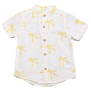 White With Aop Palm Tree Linen Short Slv Shirt-1